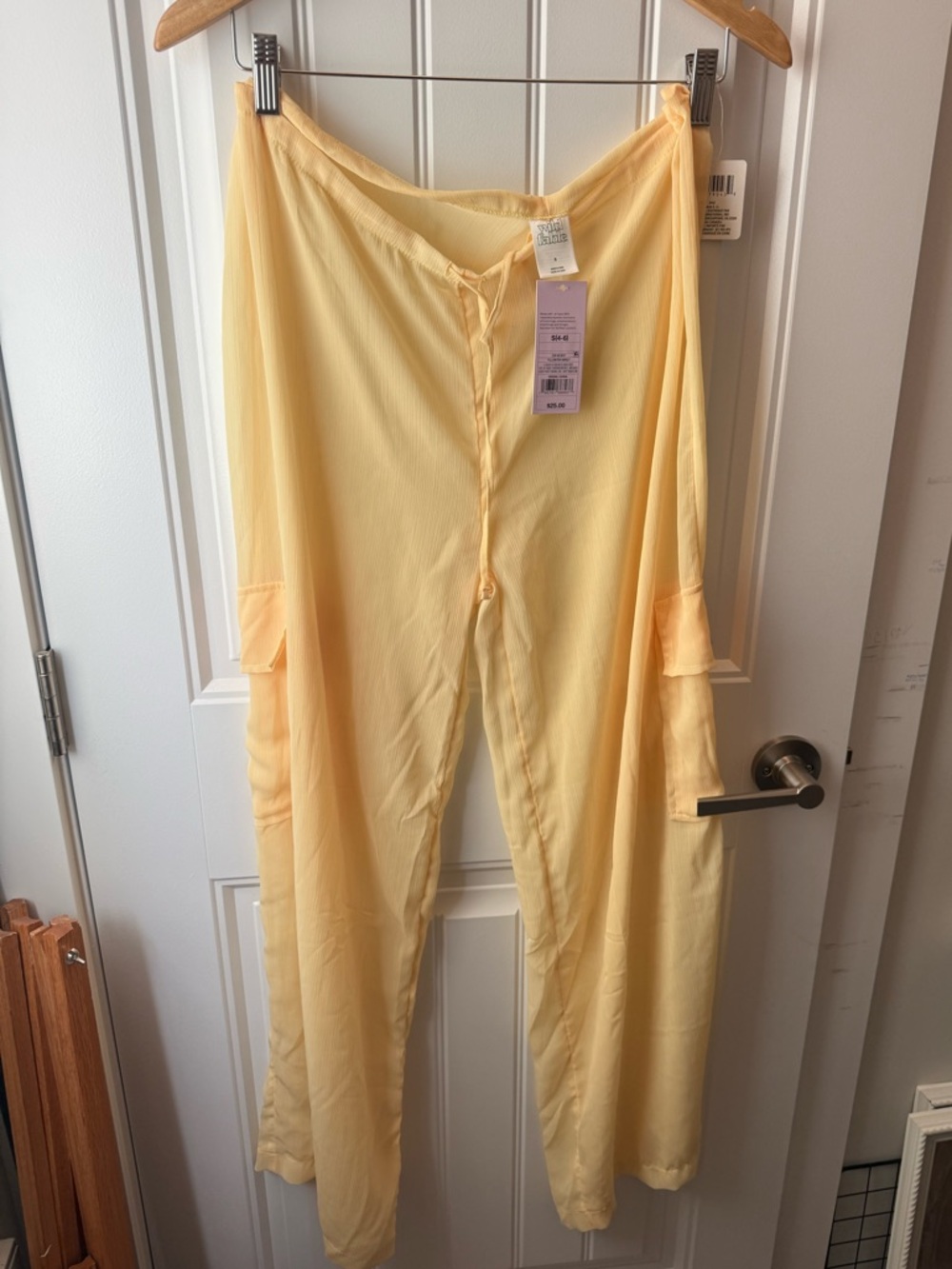 wild fable Light Yellow Tie-Front Top